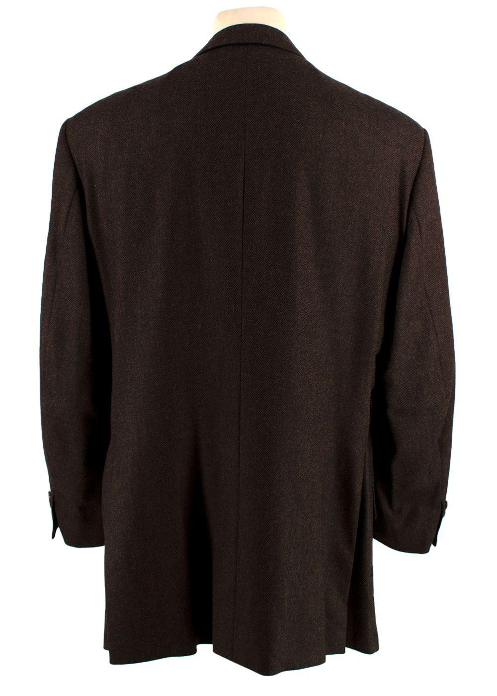 Kilgour Bespoke Tailored Brown Wool Blazer