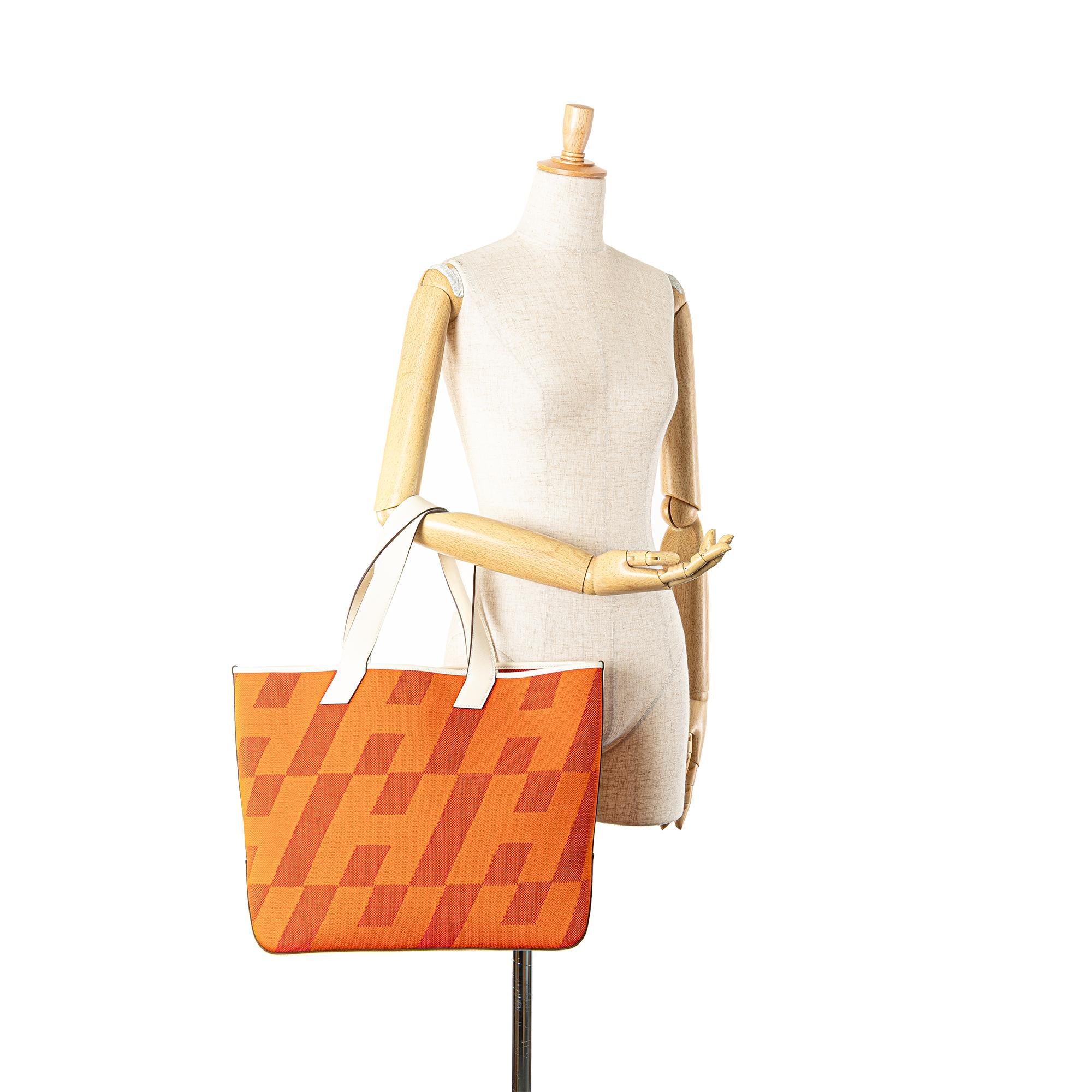 Hermes Orange Toile H and Swift Cabas H en Biais 40
