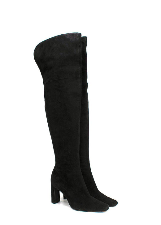 Charles Jourdan Black OTK Suede Boots