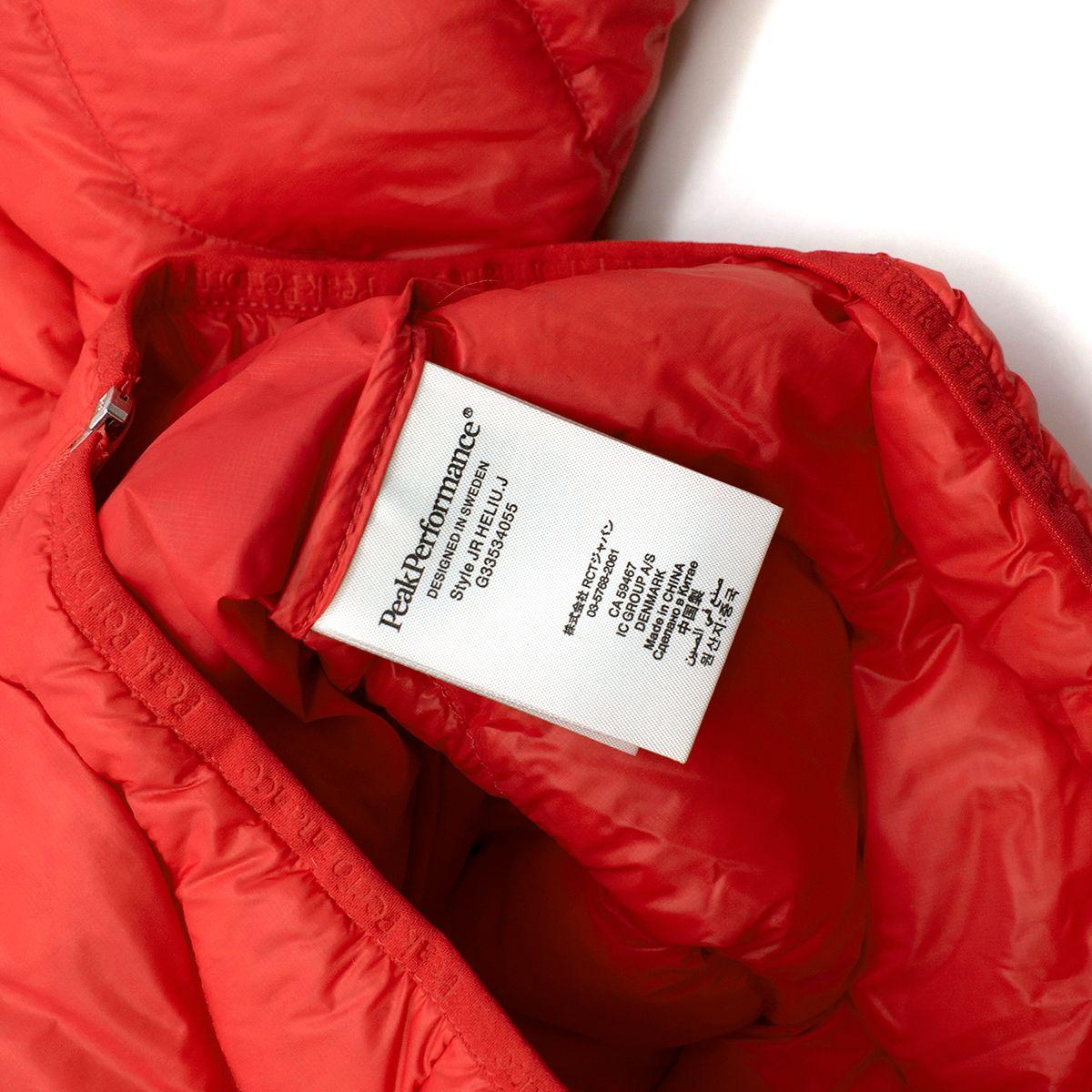 Peak performance Junior Red Unisex Puffer Jacket