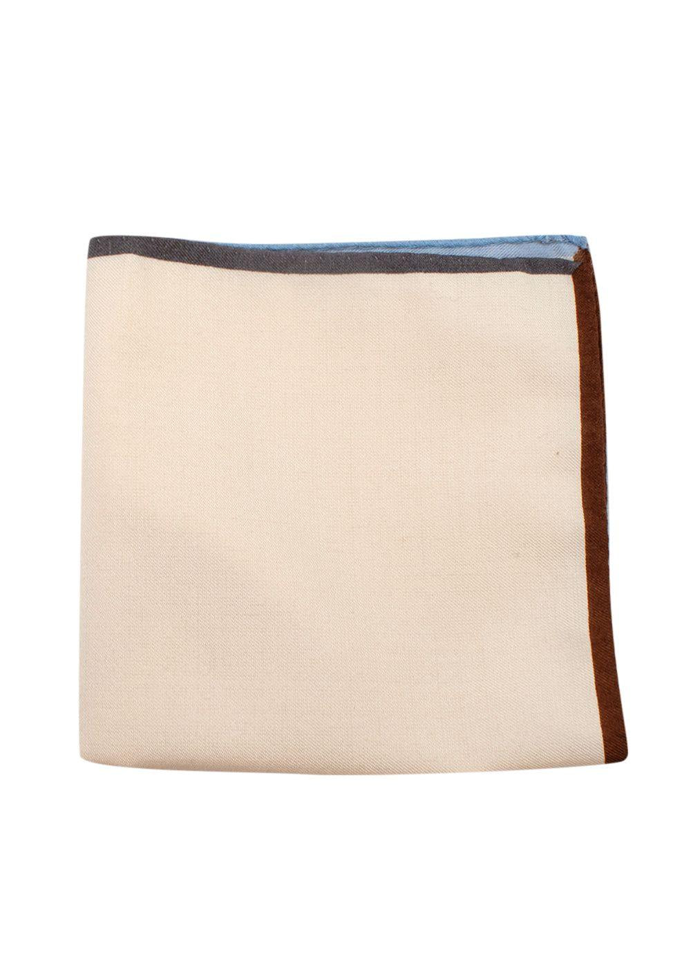 Roda Cream Cashmere and Silk Pocket Square