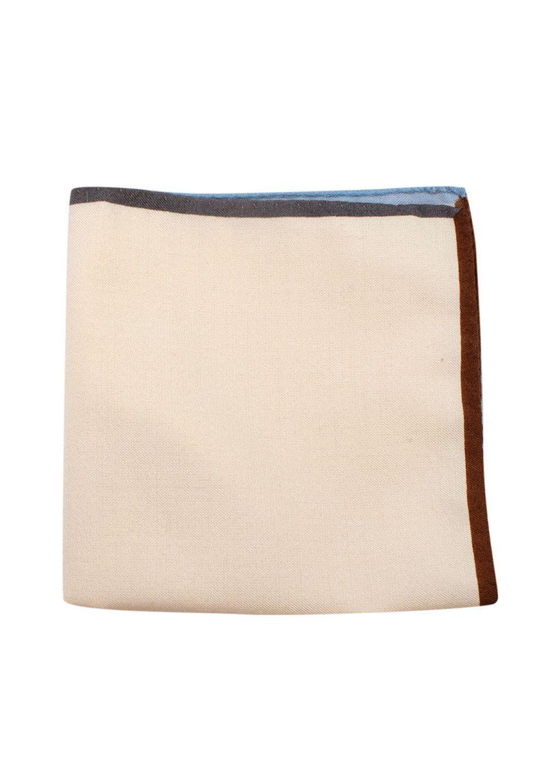 Roda Cream Cashmere and Silk Pocket Square