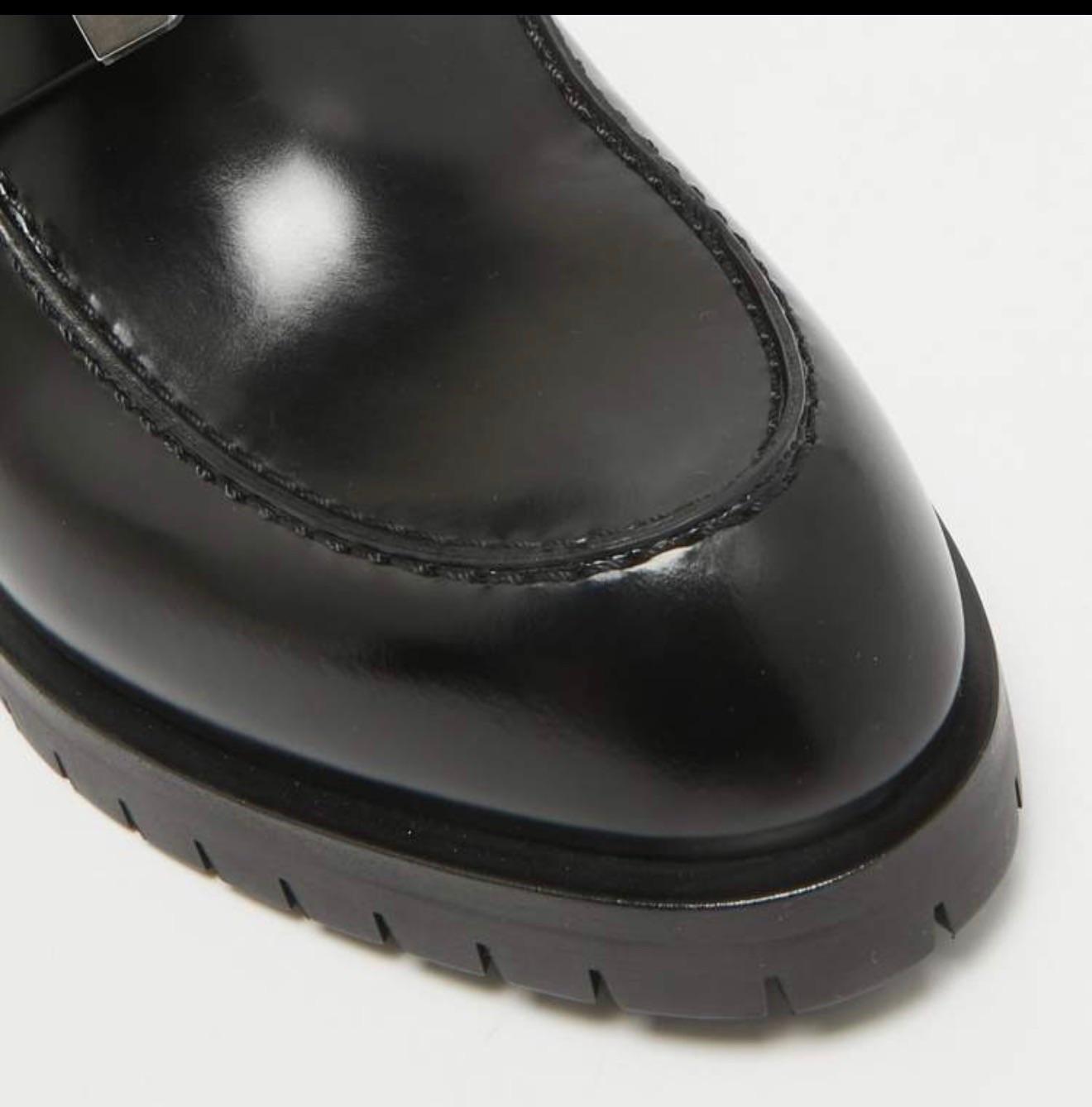 Hermes Black Constance Mules