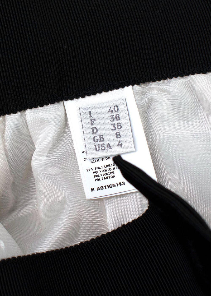 Alberta Ferretti White and Black Wool Skirt