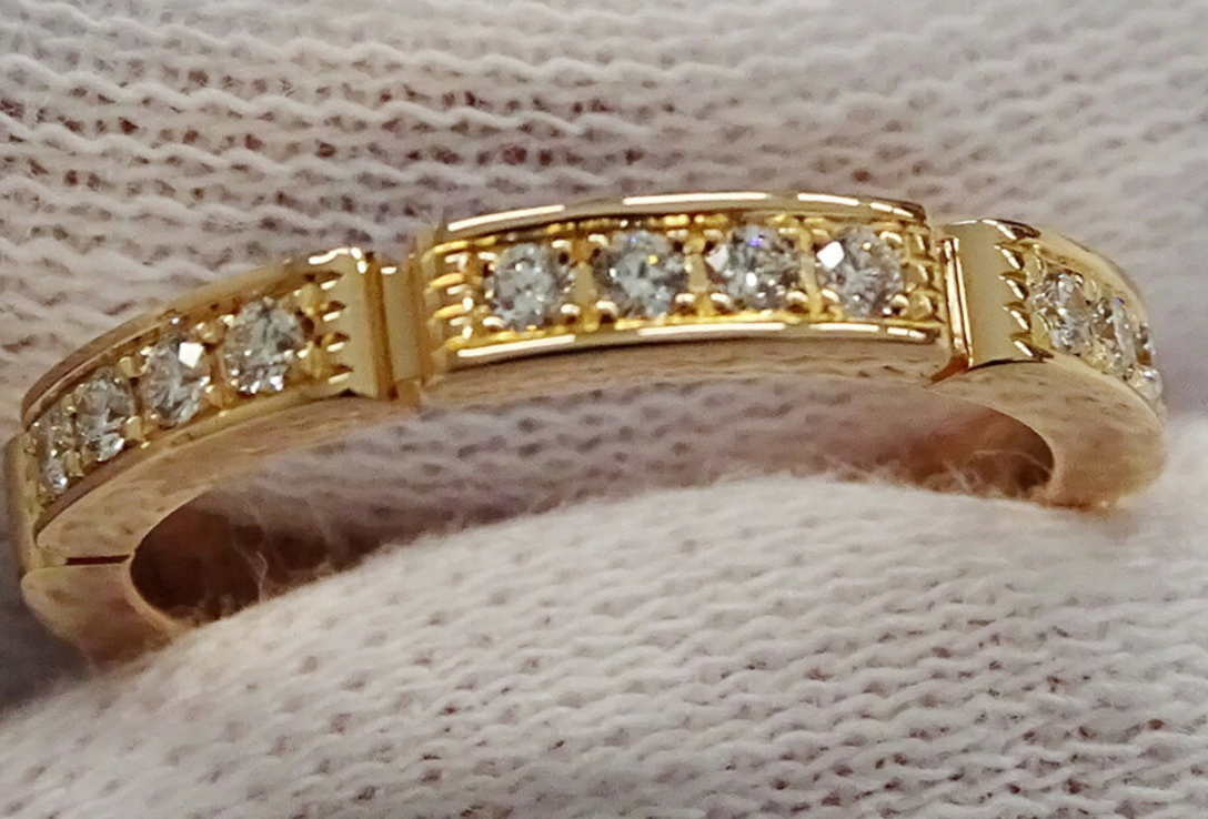 Cartier Rose Gold Maillon Panthère Ring  Size 48