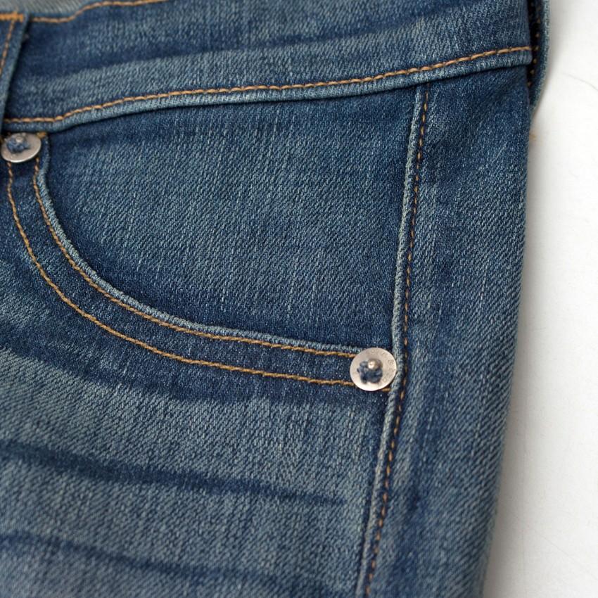 Rag and Bone Blue Skinny Jeans with White Stripe
