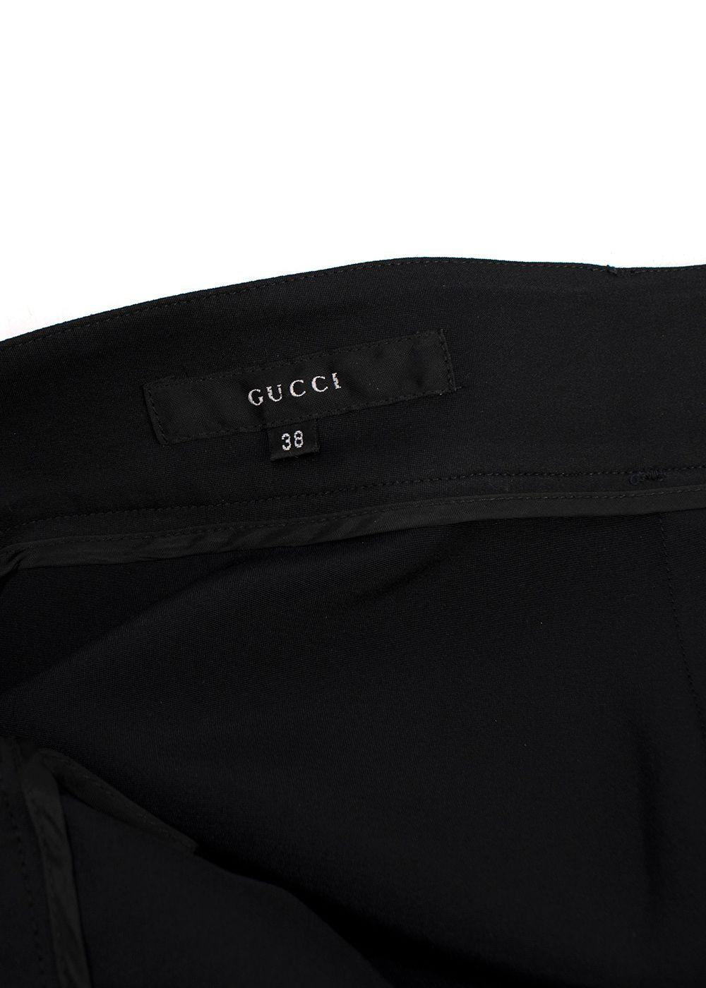 Gucci Black Silk Blend Midi Skirt