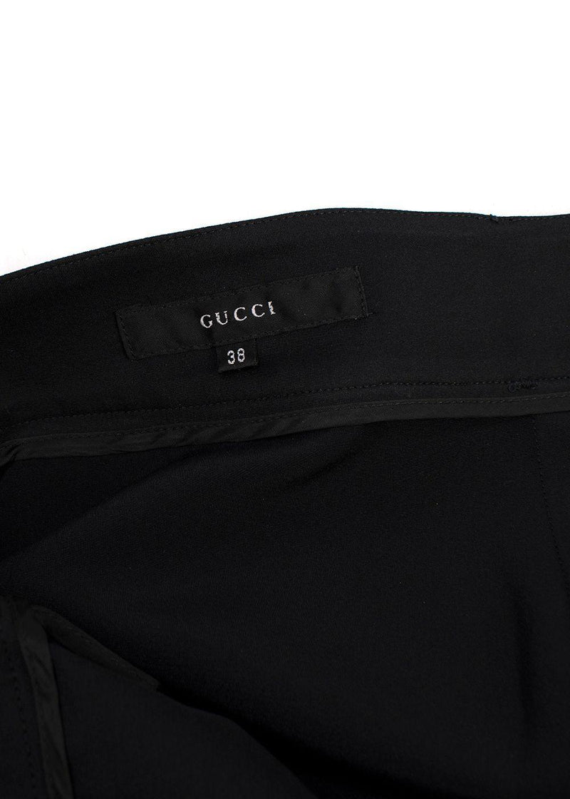 Gucci Black Silk Blend Midi Skirt