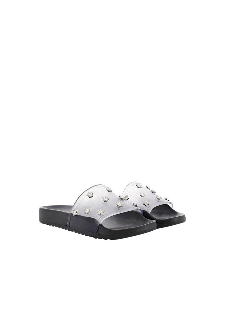 Dina Gem Embellished PVC Sliders