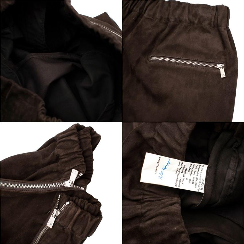 Michael Kors Brown Suede Joggers