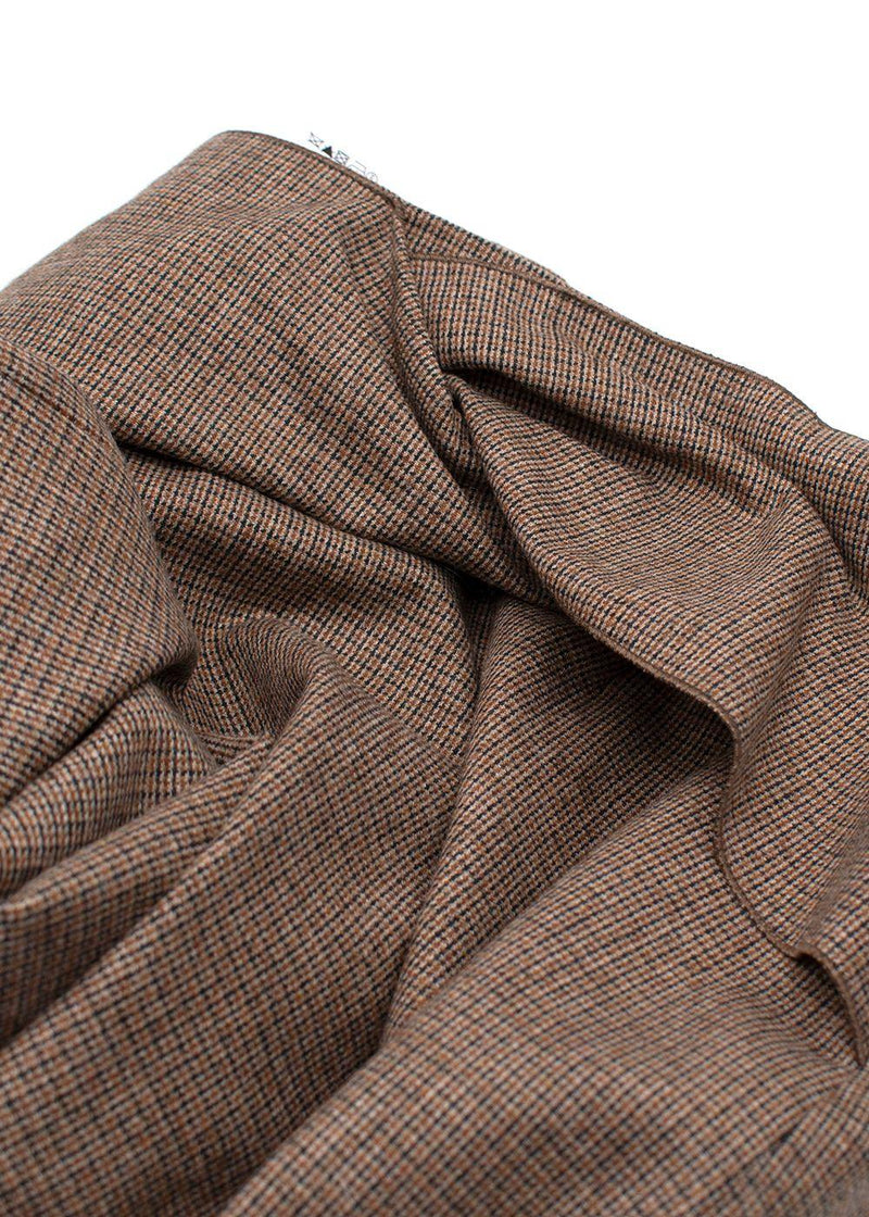 Rochas Brown Wool Midi Skirt