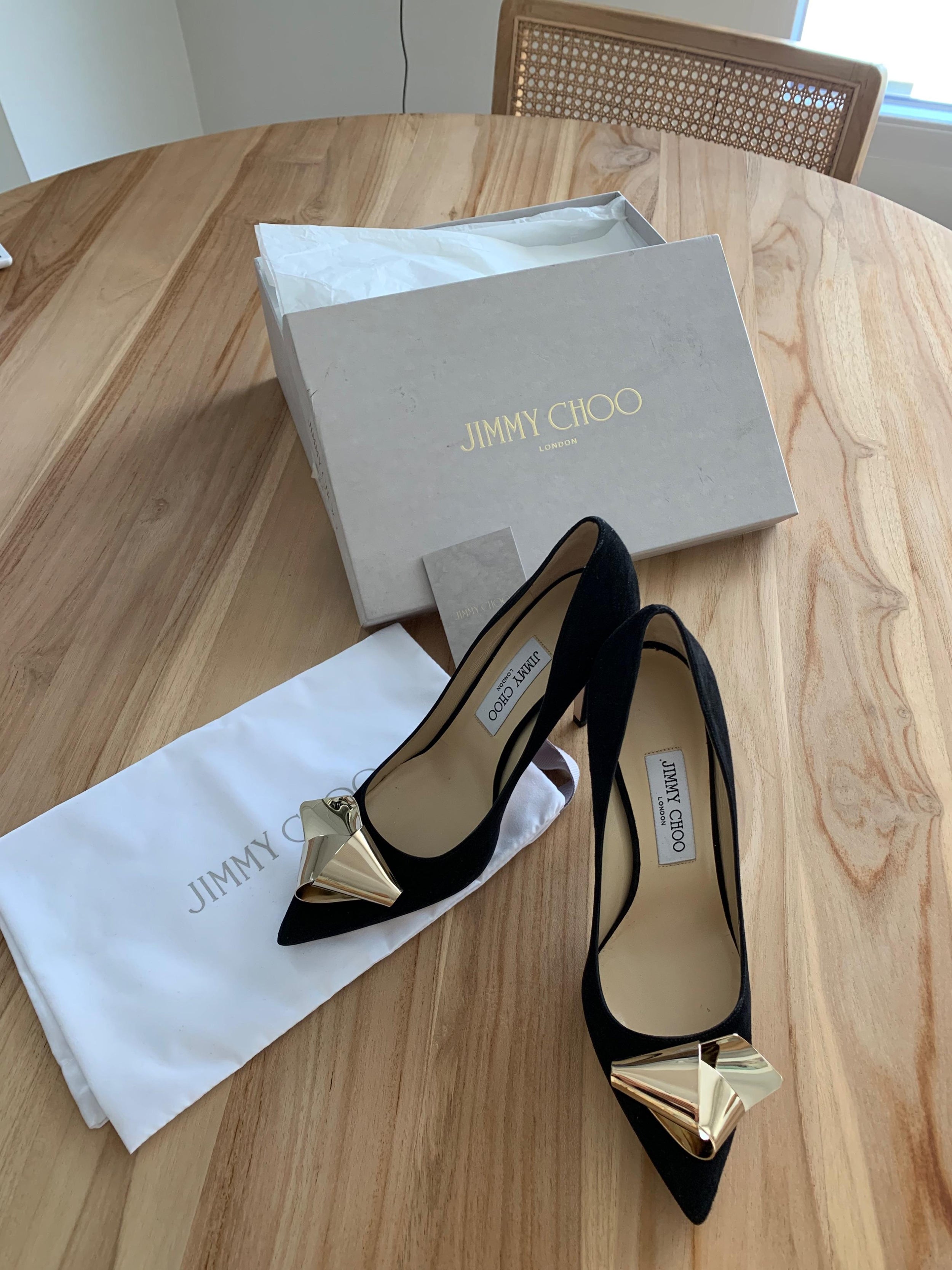 Vesna Black Suede 100mm Pumps