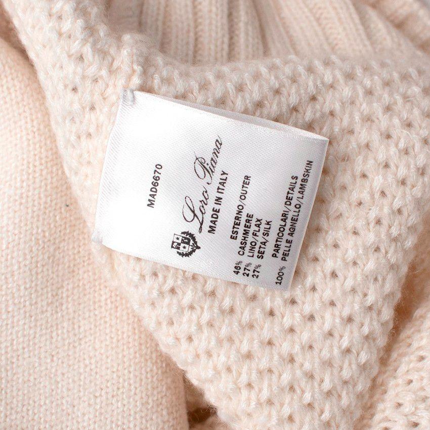 Loro Piana Ivory Knitted Cashmere Blend Zip-Up Cardigan