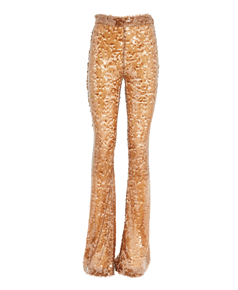 The New Arrivals Ilkyaz Ozel Sequin Colette Flare Trousers