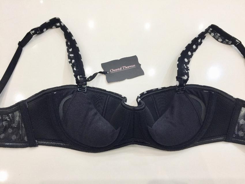 Chantal Thomass Polka Dot Tulle Strapless Bra & Brief Set