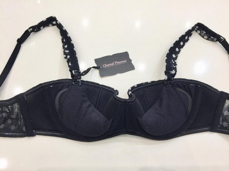 Chantal Thomass Polka Dot Tulle Strapless Bra & Brief Set
