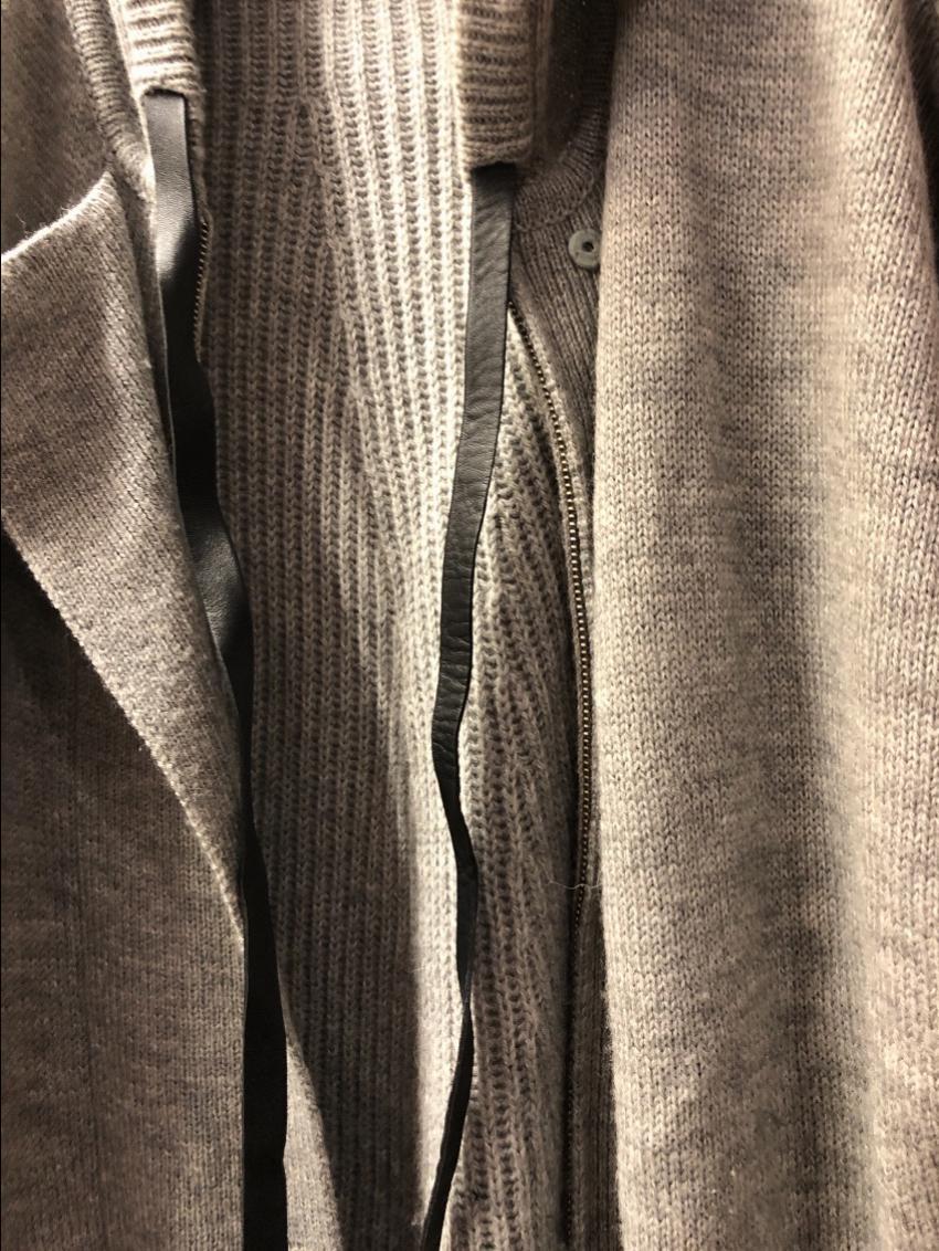 Stefanel Hooded Wool-Blend Cardigan