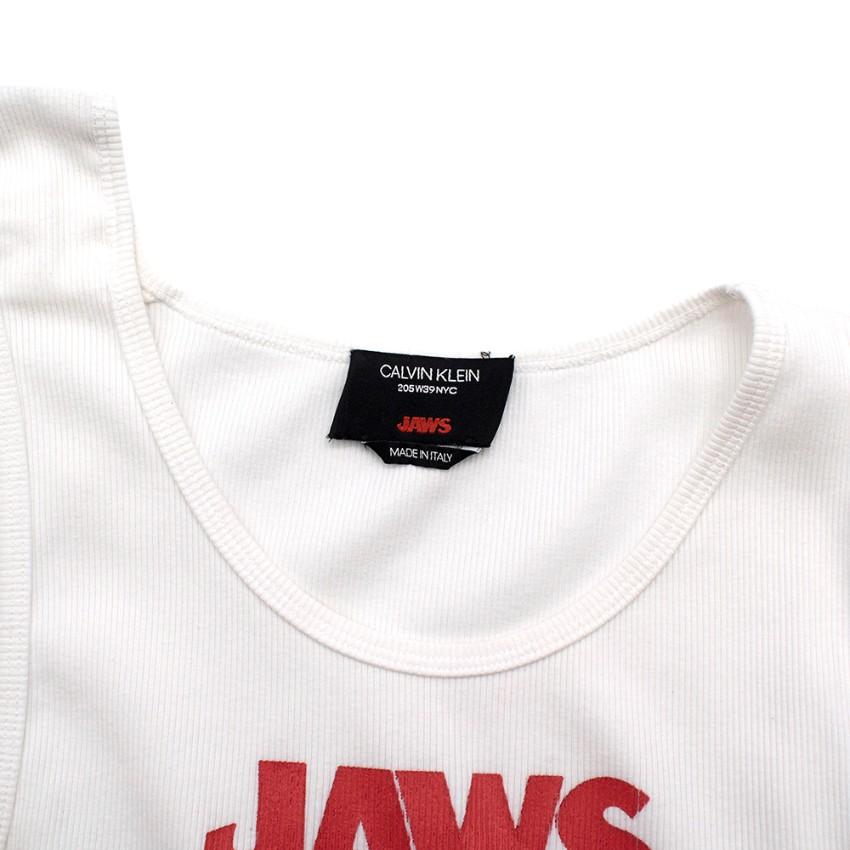 Calvin Klein 205W39NYC Jaws-print Ribbed Stretch-cotton Tank Top