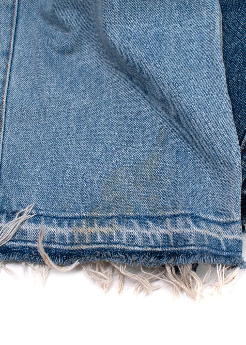 Monse Two-Tone Asymmetric Waistband Jeans