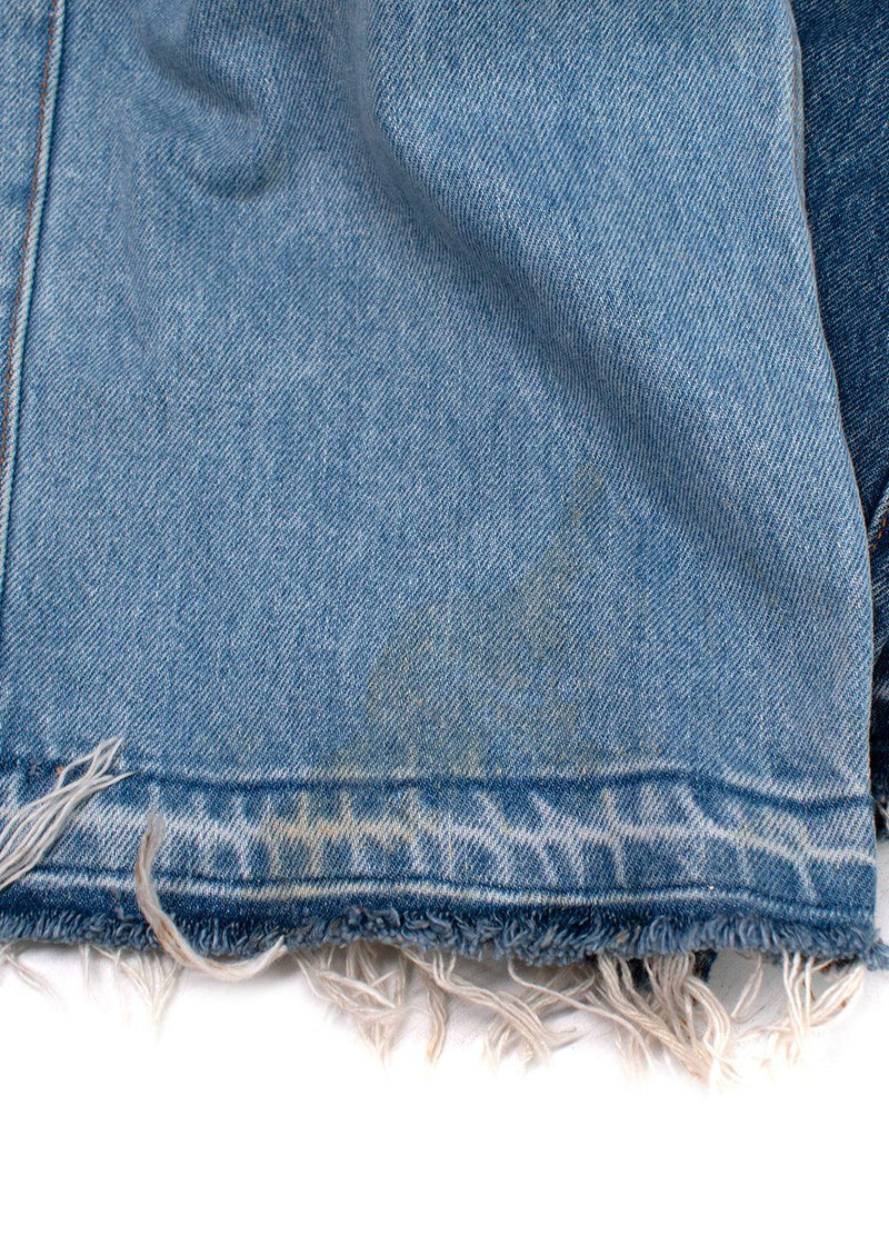 Monse Two-Tone Asymmetric Waistband Jeans