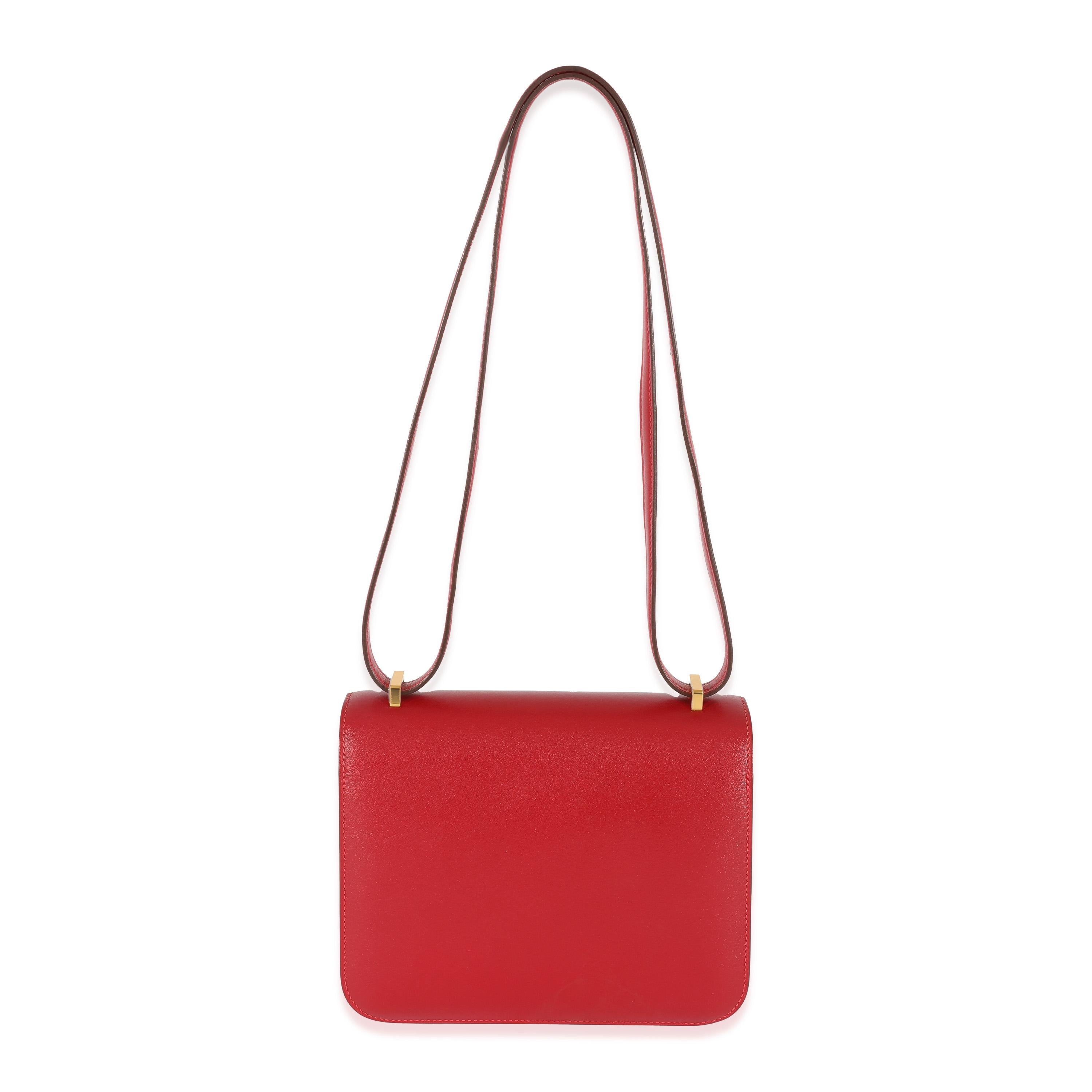 Hermès Rouge Casaque Swift Constance 18 GHW