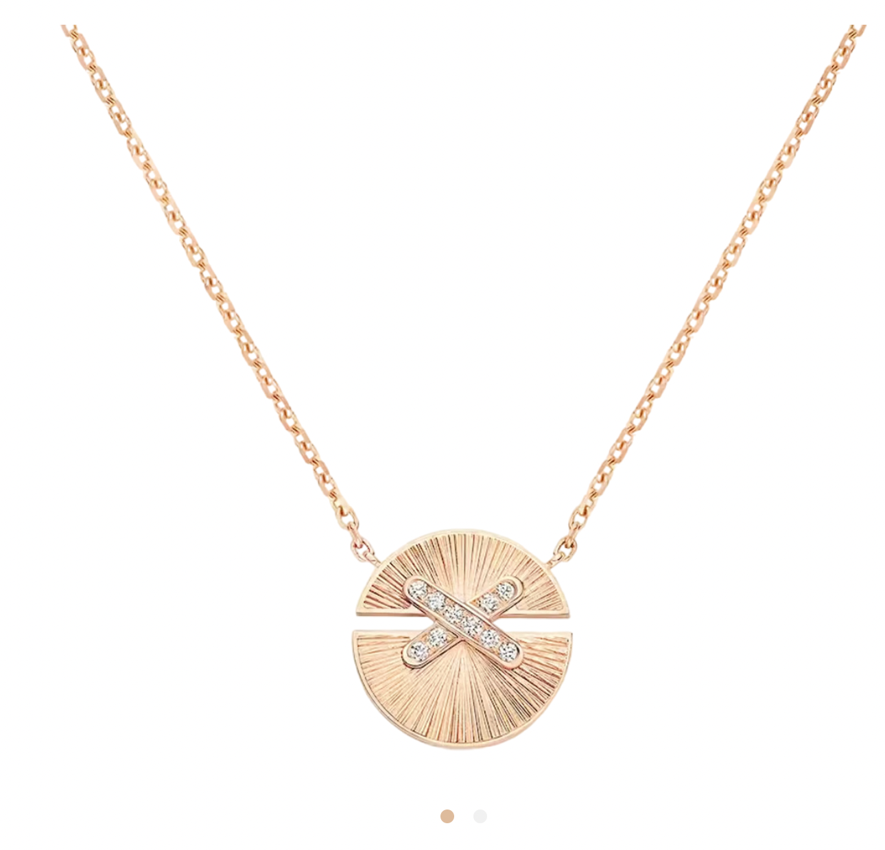 Rose Gold Jeux de liens Harmony Small Model Pendant Necklace