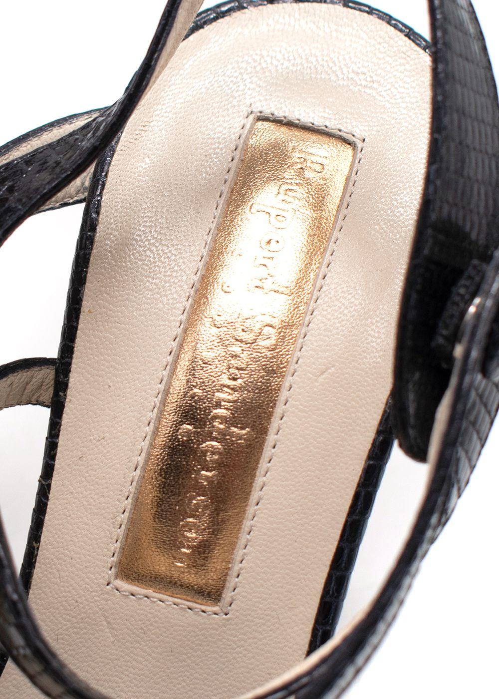 Rupert Sanderson black strappy high-heel sandals
