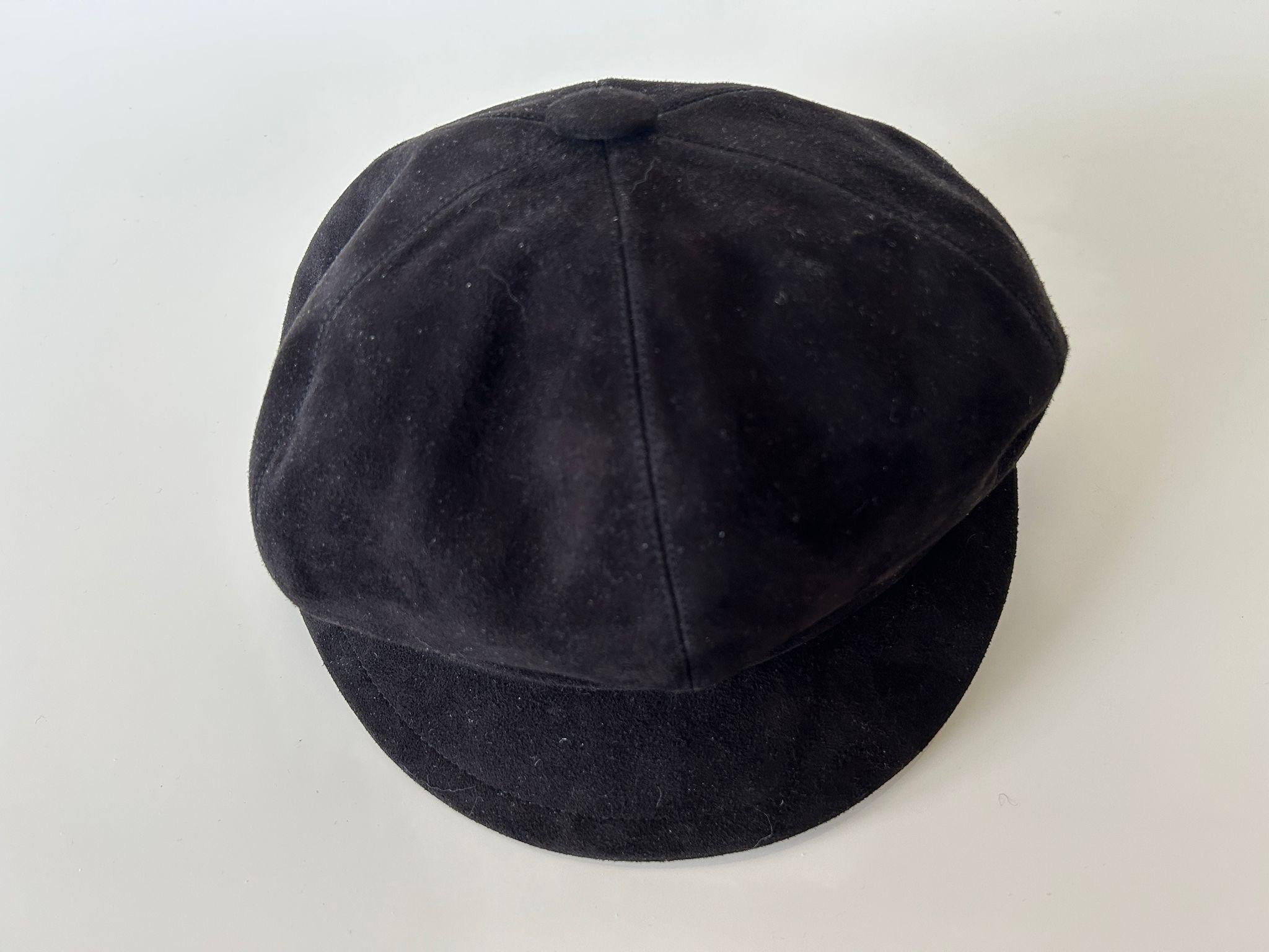 Dior Black Goatskin Suede Cap
