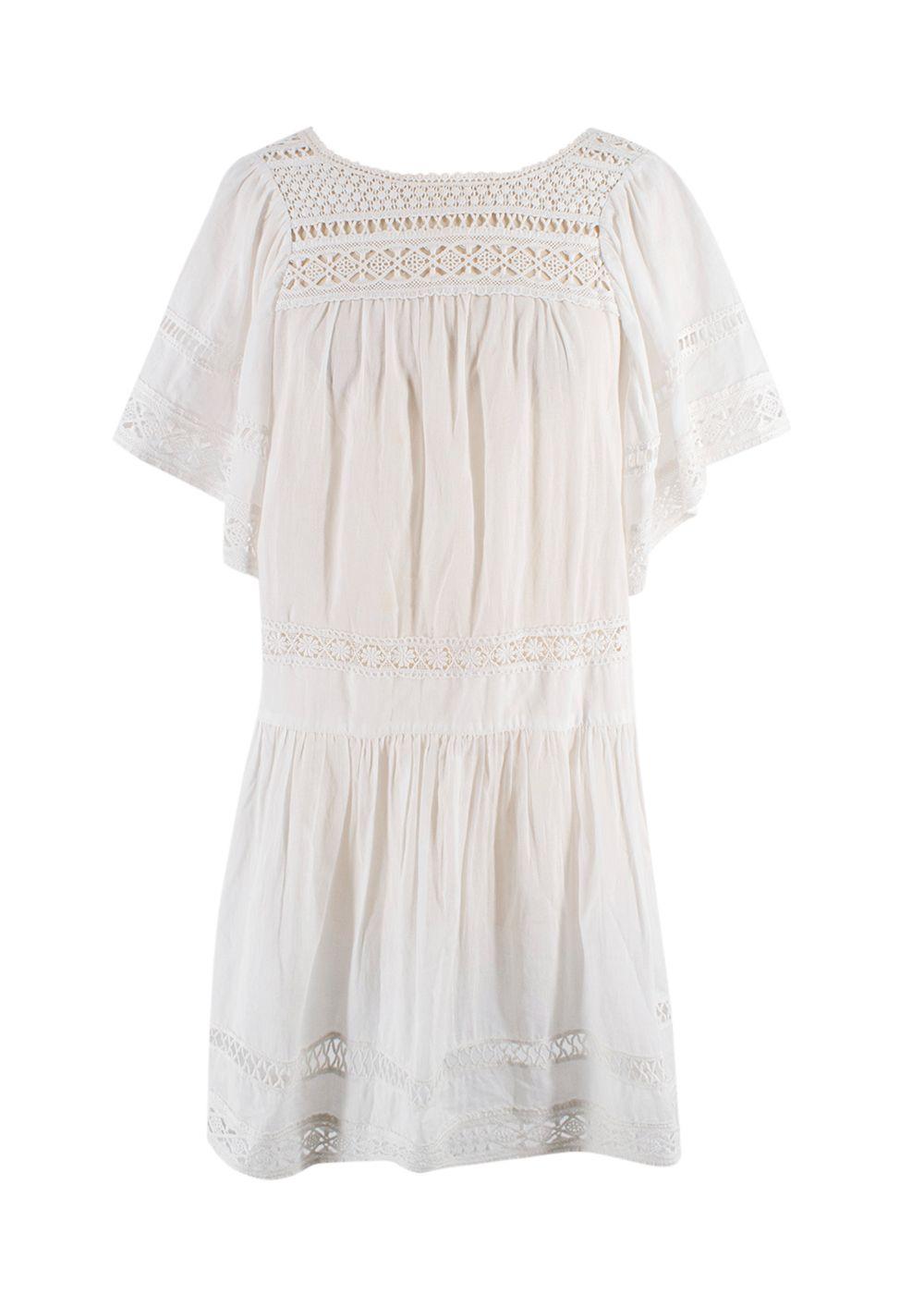 Sea New York White Guipure Mini Dress