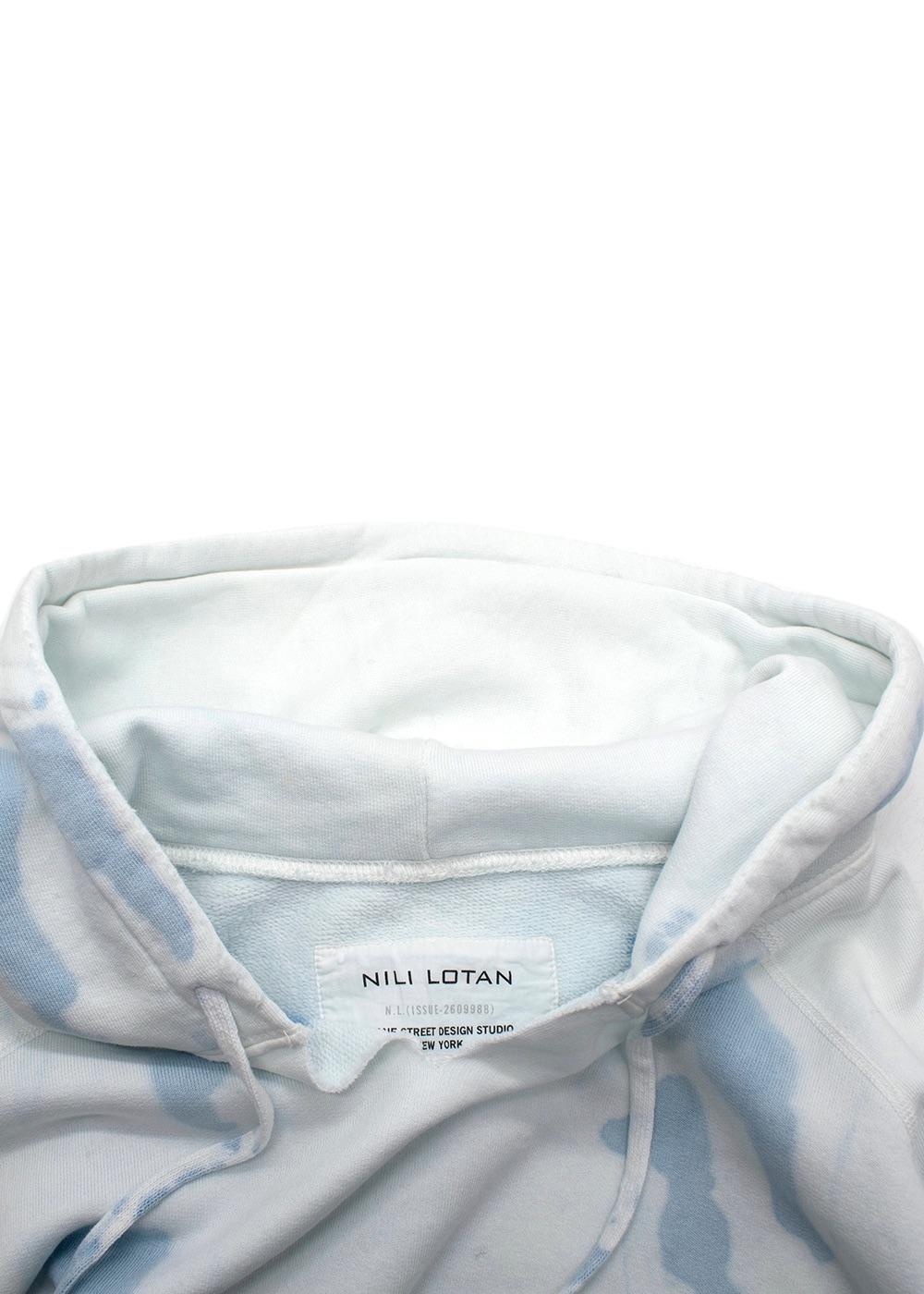 Nili Lotan Blue Tie Dye Hoodie and Joggers Tracksuit Set