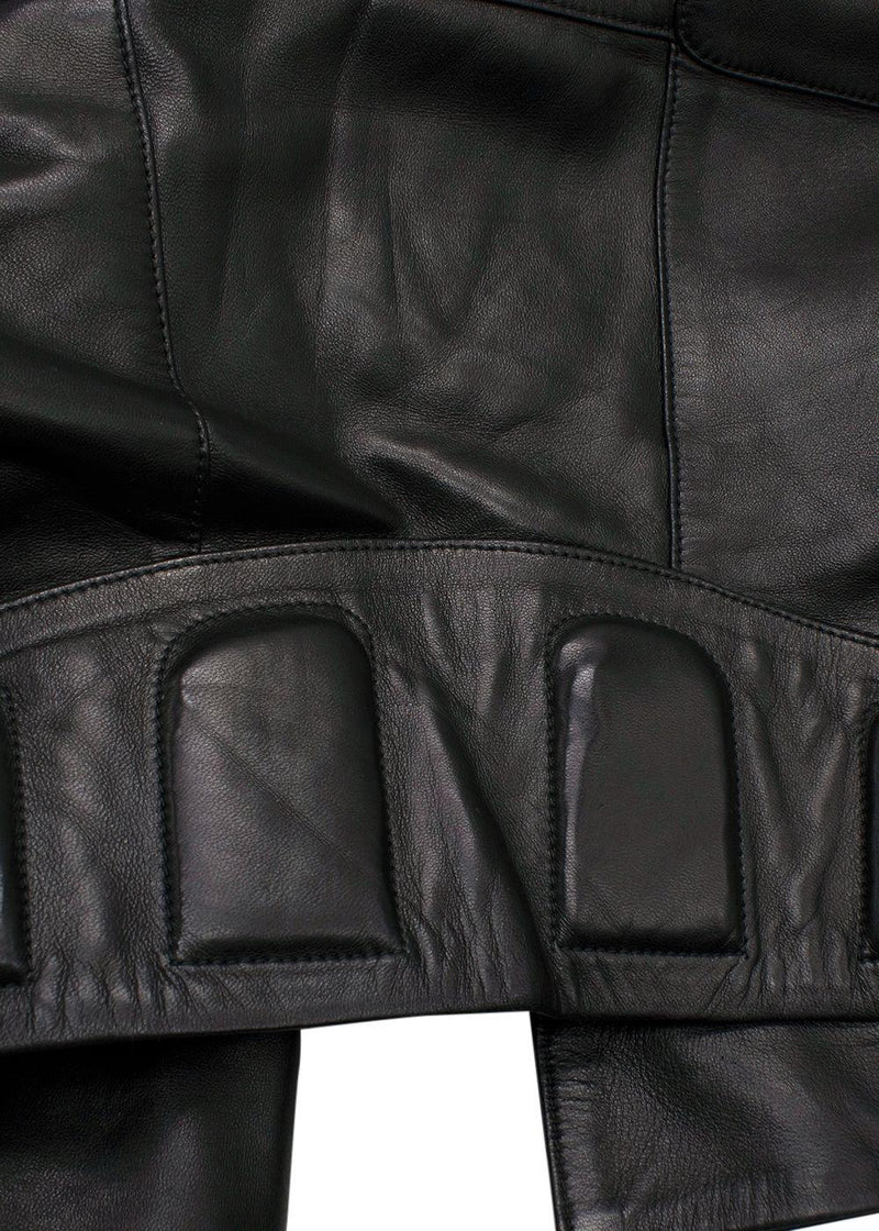 Alexandre Vauthier Black Leather Biker Jacket