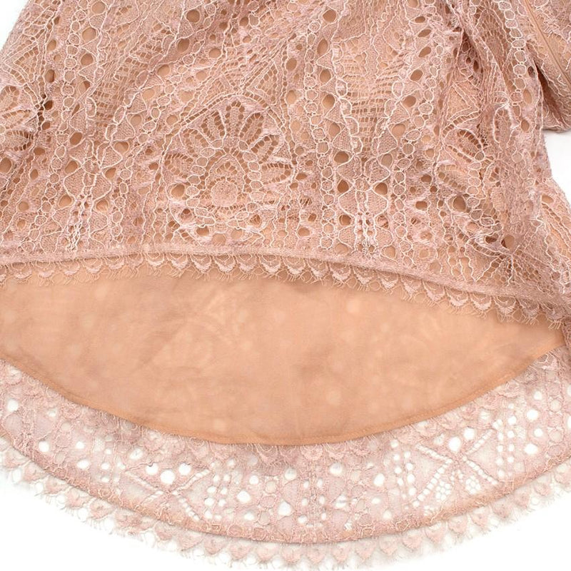 Emillio Pucci Soft Pink V-Back Lace Dress