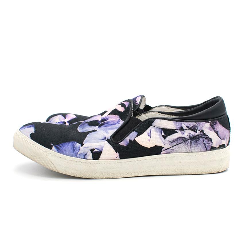 MCQ Purple Flower Print Skate Shoes