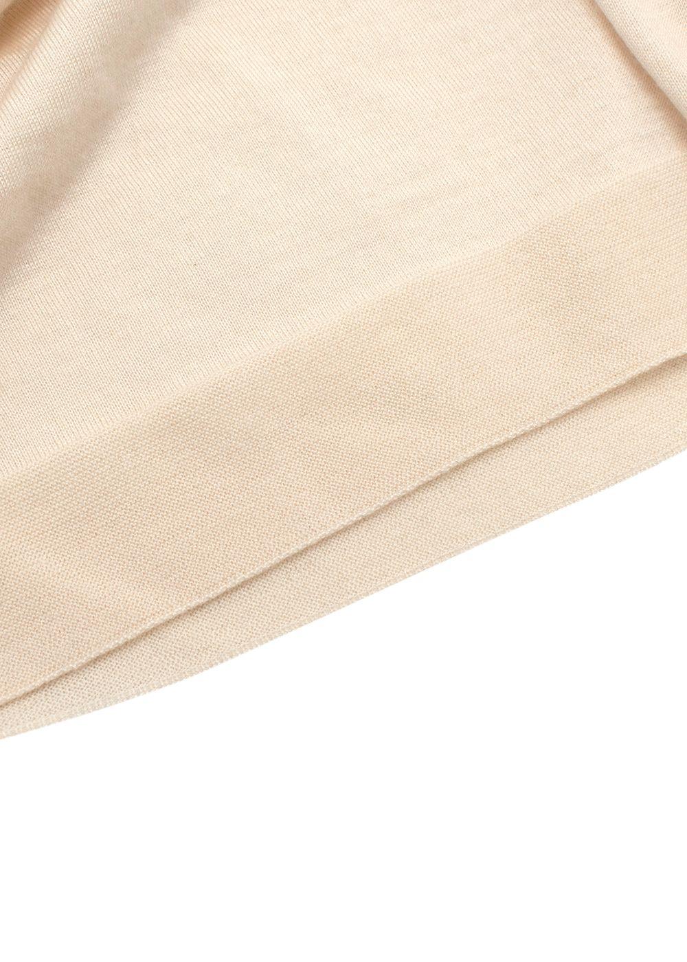 Akris Cream Cashmere Blend Fine Knit Sweater