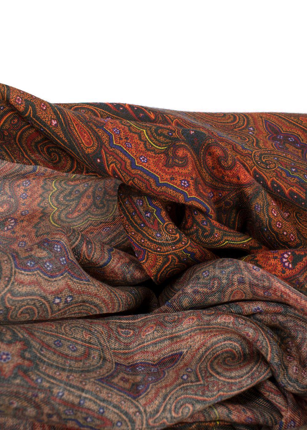 Etro Cashmere Blend Paisley Print Scarf