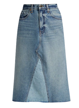 Khaite Maggie Denim Midi Skirt