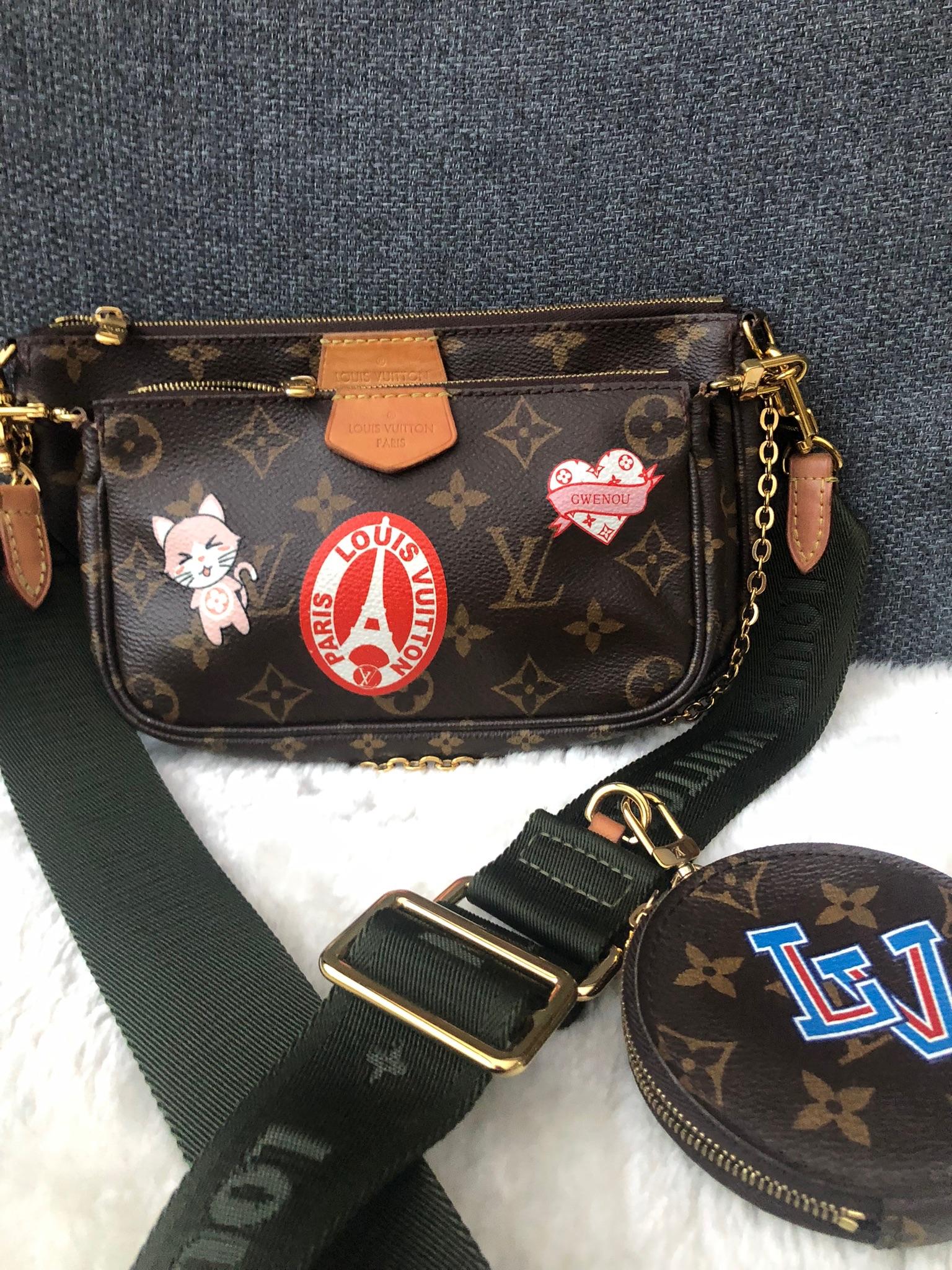 Monogram Pochette Accessoires with Stickers
