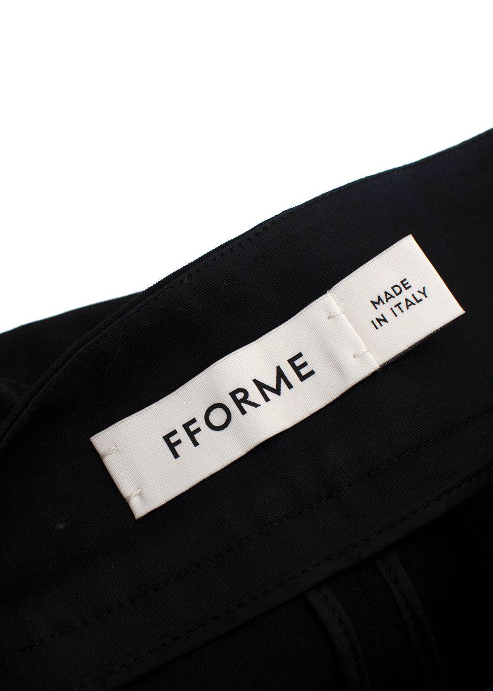 FFORME Black Faye High Waisted Wool Trousers
