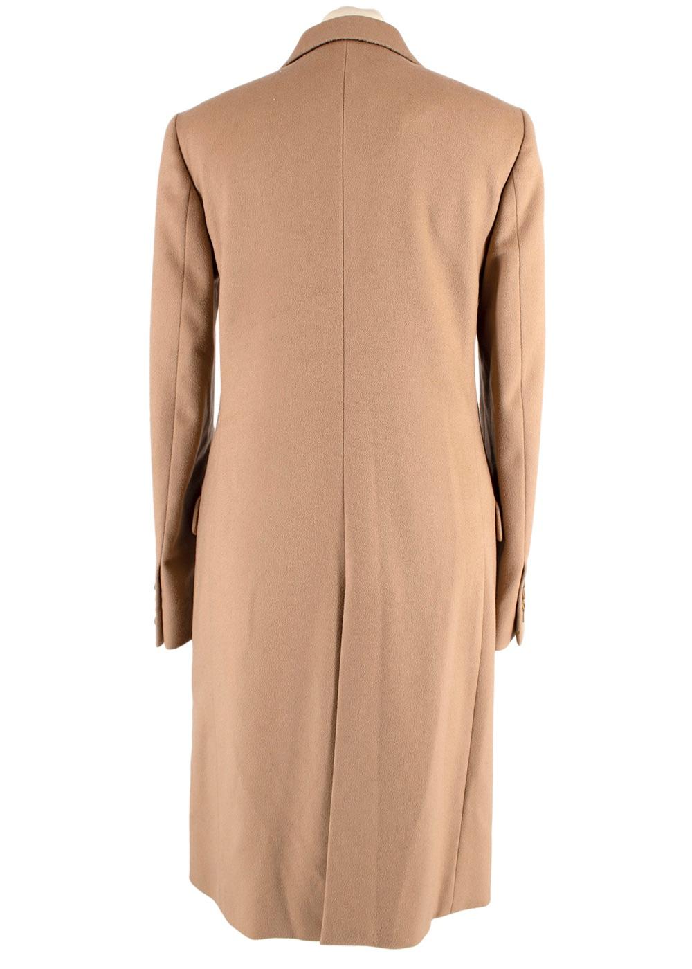 Beige Cashmere Blend Long Coat