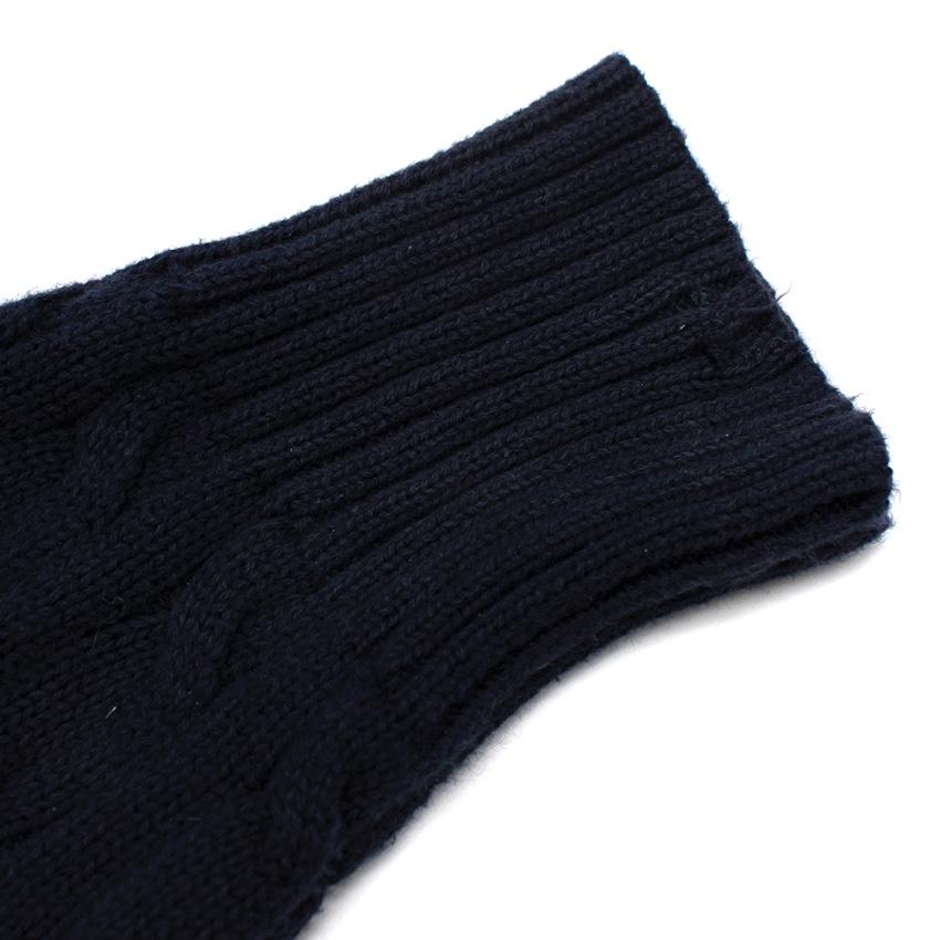 Polo Ralph Lauren Navy Cotton Cable Knit Sweater