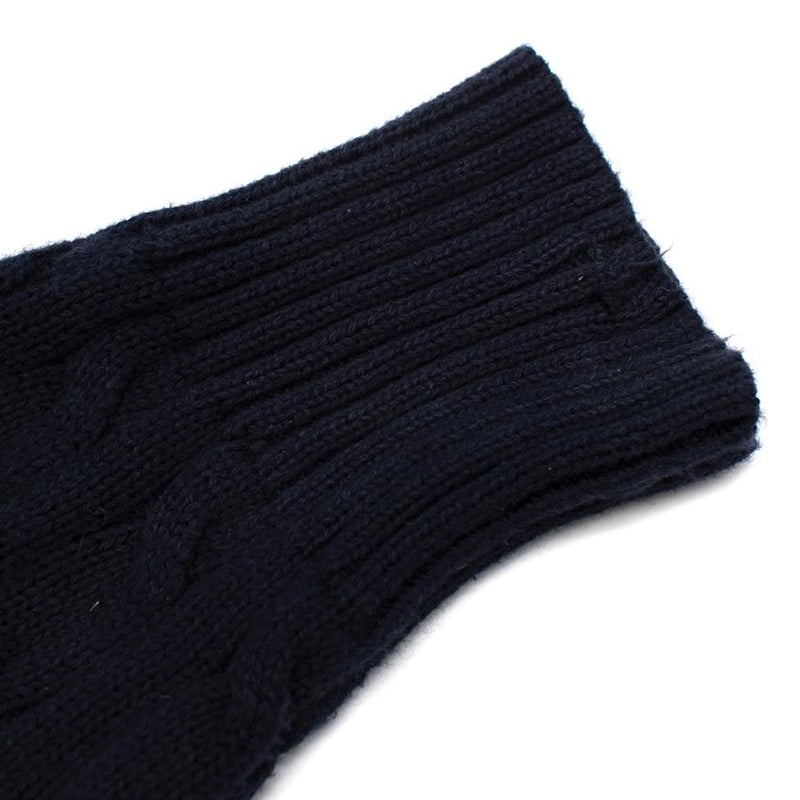 Polo Ralph Lauren Navy Cotton Cable Knit Sweater