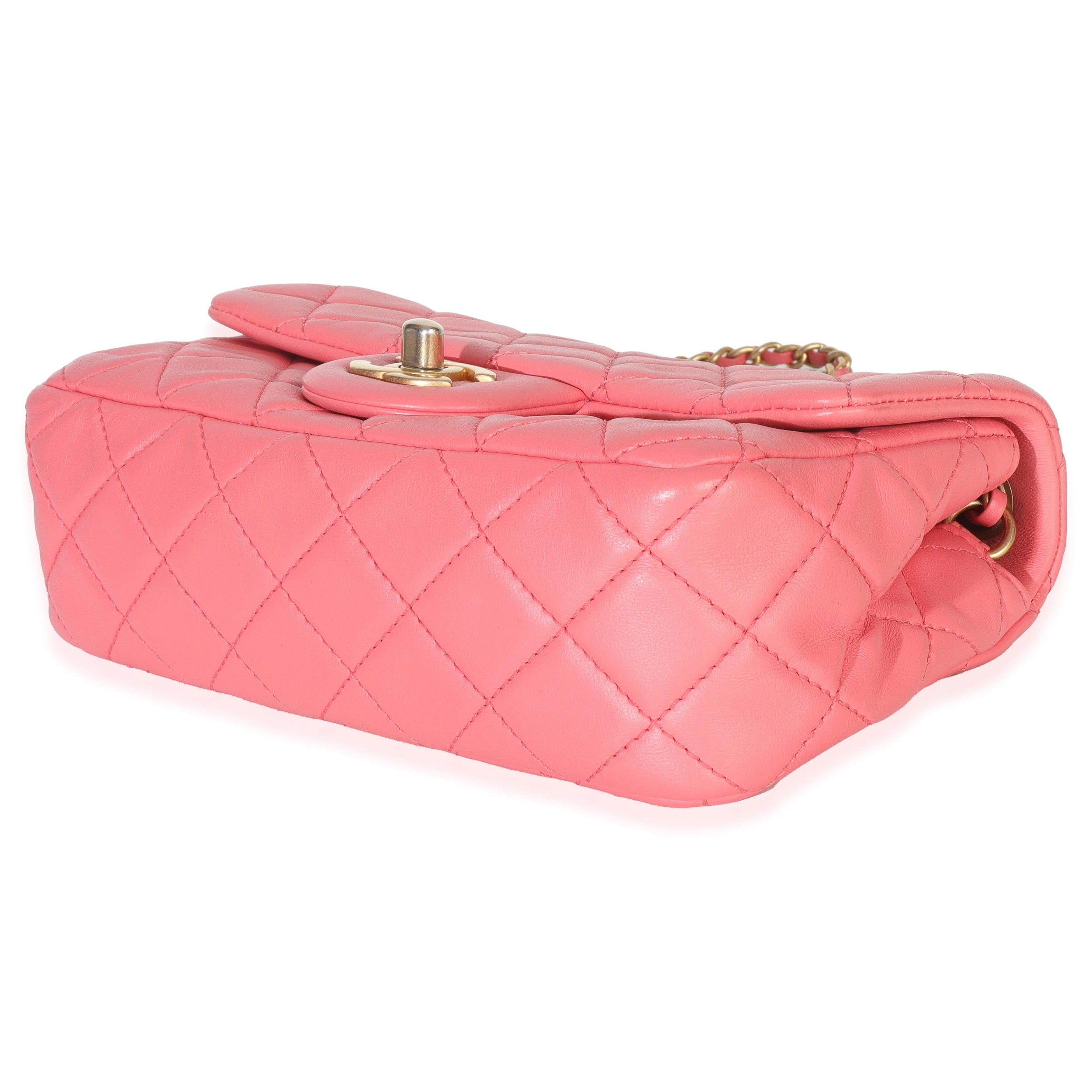 Chanel  Quilted Lambskin Pearl Crush Mini Rectangular Flap Bag