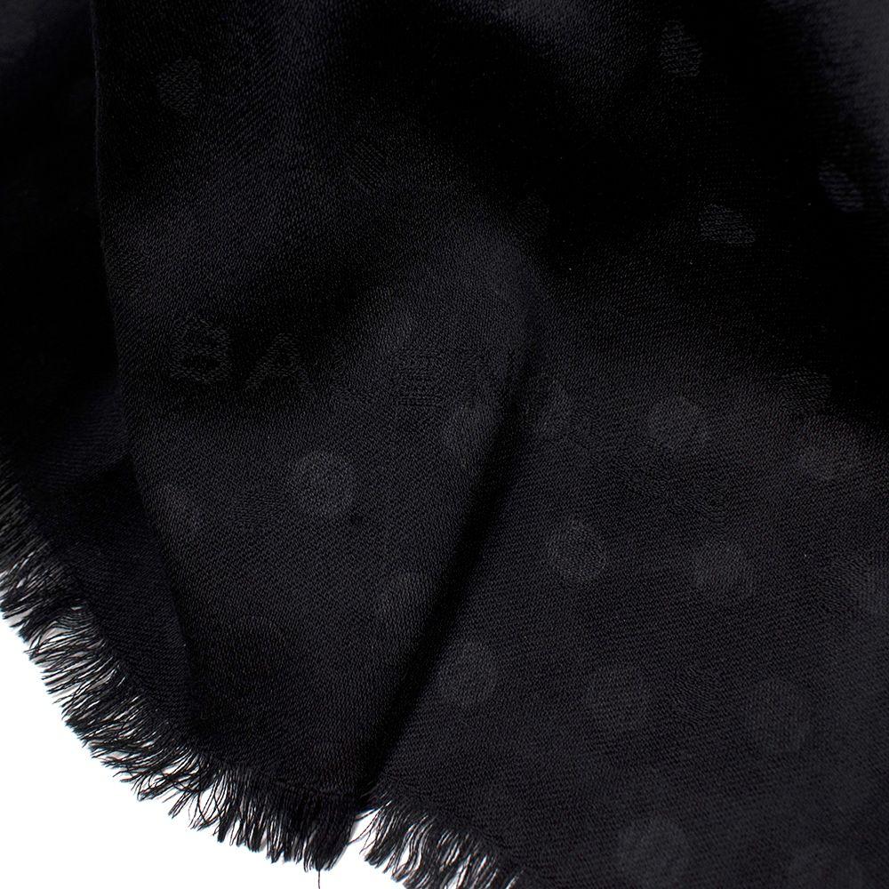Balenciaga Black Polka Dot Scarf