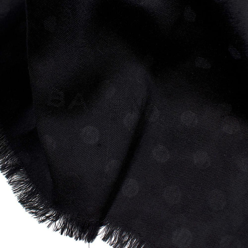 Balenciaga Black Polka Dot Scarf