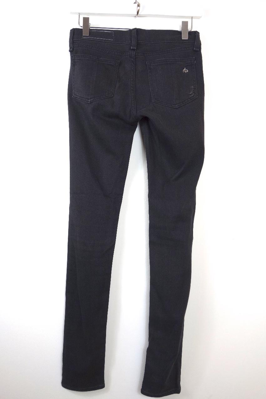 Rag and Bone Skinny Jeans in black with holes