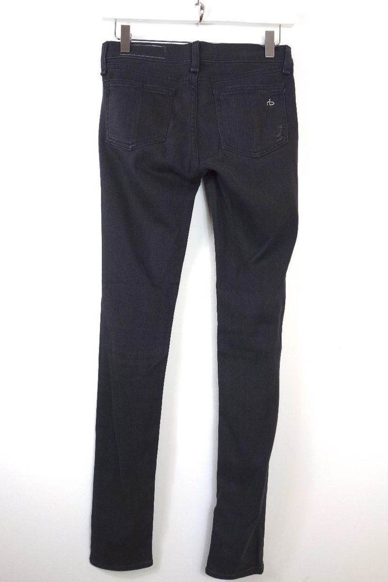 Rag and Bone Skinny Jeans in black with holes