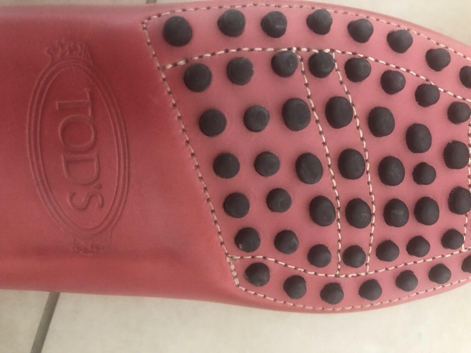 Tods Antique Rose Gommini Penny Loafers