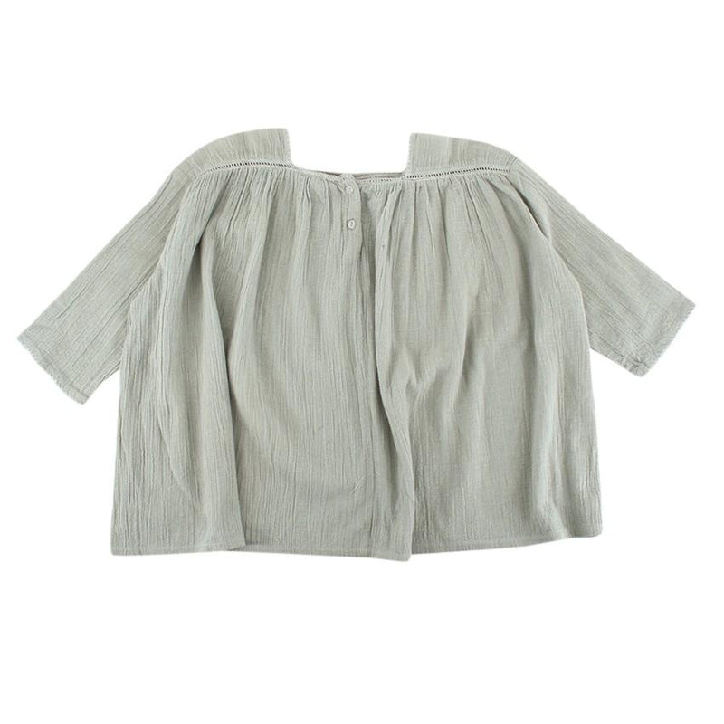 Caramel Faded Mint Green Blouse