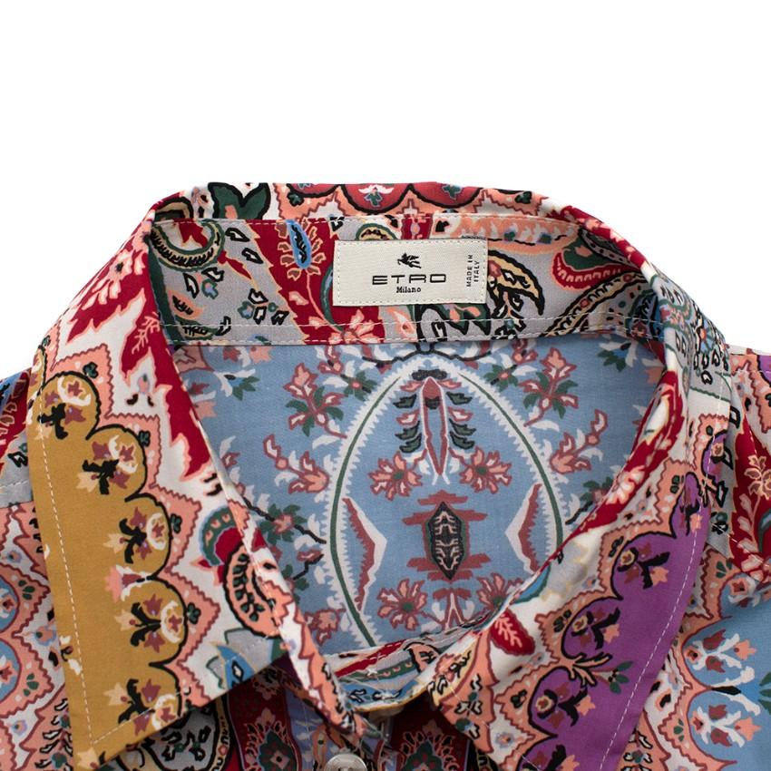 Etro Paisley Print Cotton Slim Fit Shirt