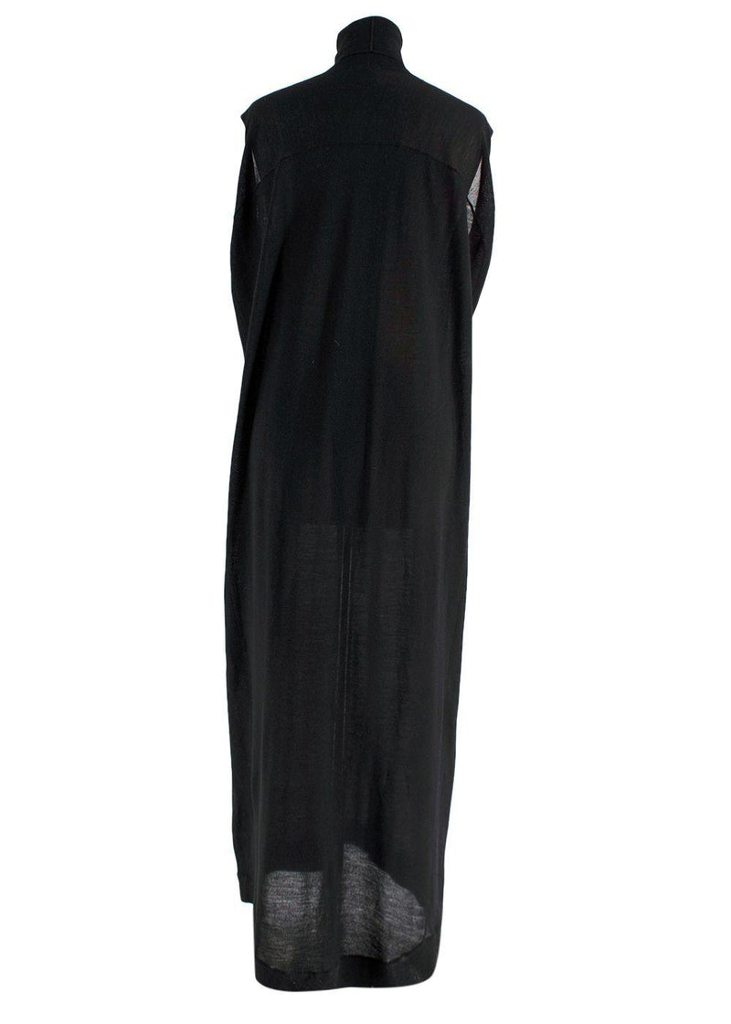 Toteme Black Wool Cocoon Maxi Dress
